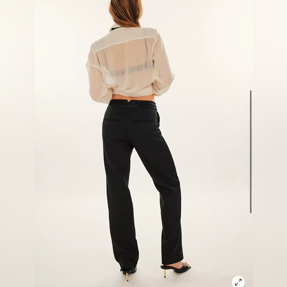 Free people subine tux trousers in herringbone black - Picture 8 of 8